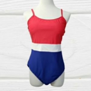 CATALINA Patriotic One Piece Swim Suit  Red White Blue XL